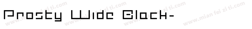 Prosty Wide Black字体转换
